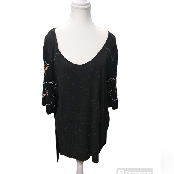 Free People Mixed Media Hi-Lo Tunic - Picture 1 of 12